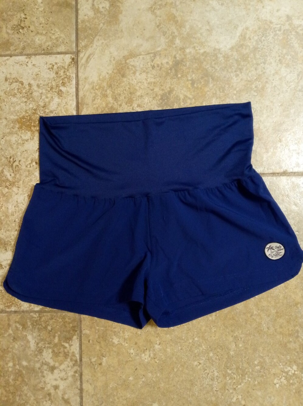 Body Glove Navy Wide-Waist Athletic Shorts